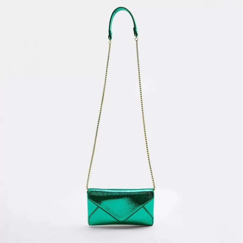 Bolso de noche de diseño de lujo para mujer, bolso de mano de día para mujer, bolso de mano diario, bolso de mano, bolso cruzado de cadena dorada brillante para fiesta de boda - Imagen 4