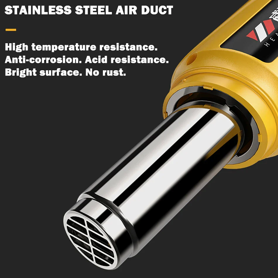 2000W,2200W,2500W,2800W pistola de aire caliente Pantalla digital de temperatura - Imagen 7