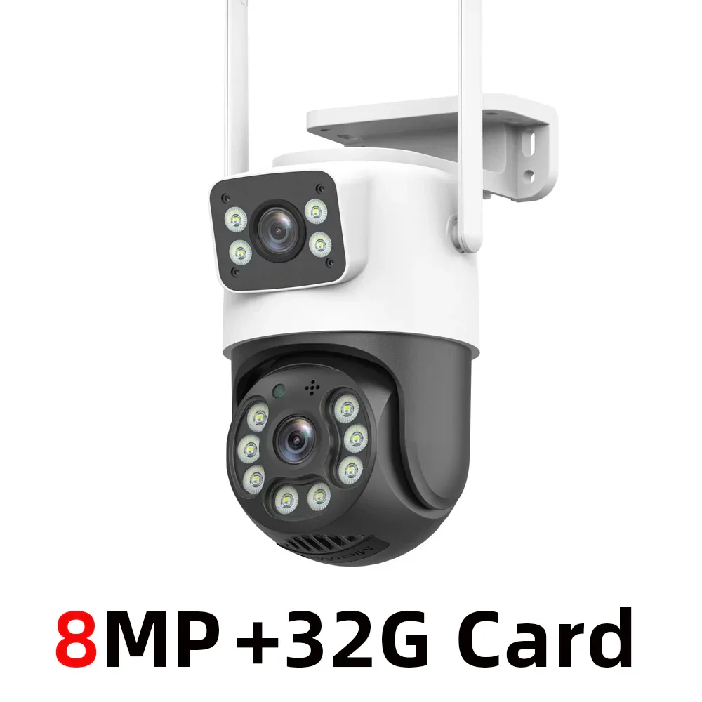 camara vigilancia wifi camara vigilancia wifi exterior Cámara de vigilancia Wifi 4K 8MP, lente Dual, inalámbrica, seguridad al aire libre, PTZ, cámaras IP, AI, detección humana, cámara CCTV, Zoom Digital 4X - Imagen 6