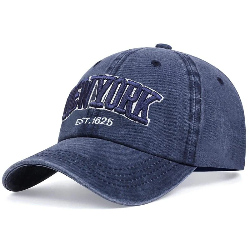 Gorras de béisbol bordadas de NUEVA YORK a la moda, sombreros casuales para el sol para adultos, sombrero de Hip Hop, gorras deportivas de Golf, gorras Snapback con lavado con agua - Imagen 6