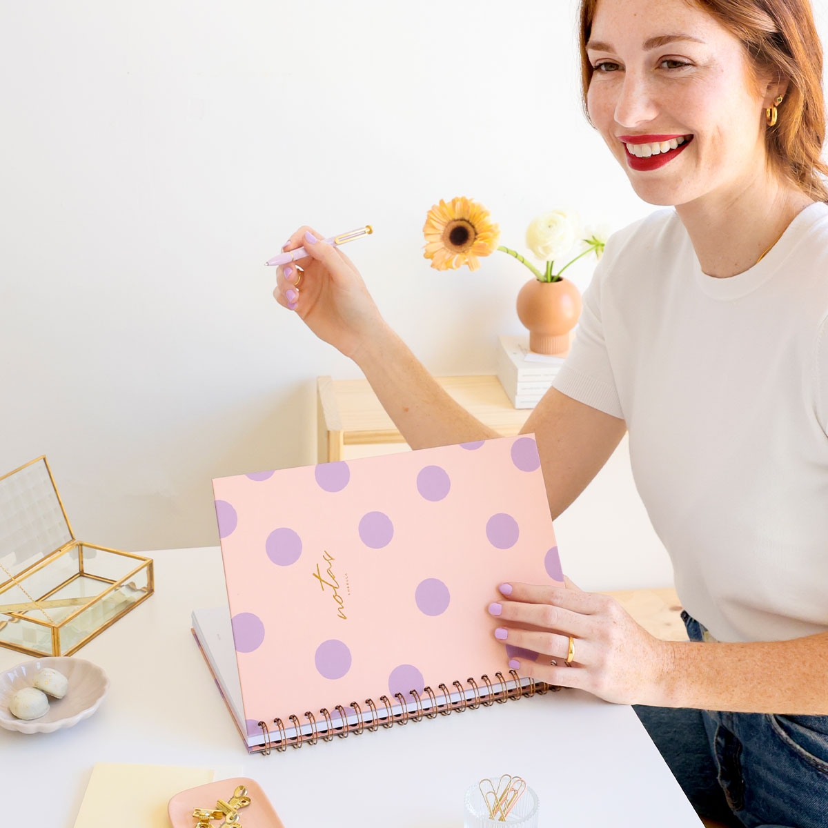 Cuaderno Charuca L Rosa Topos Lila - Imagen 3