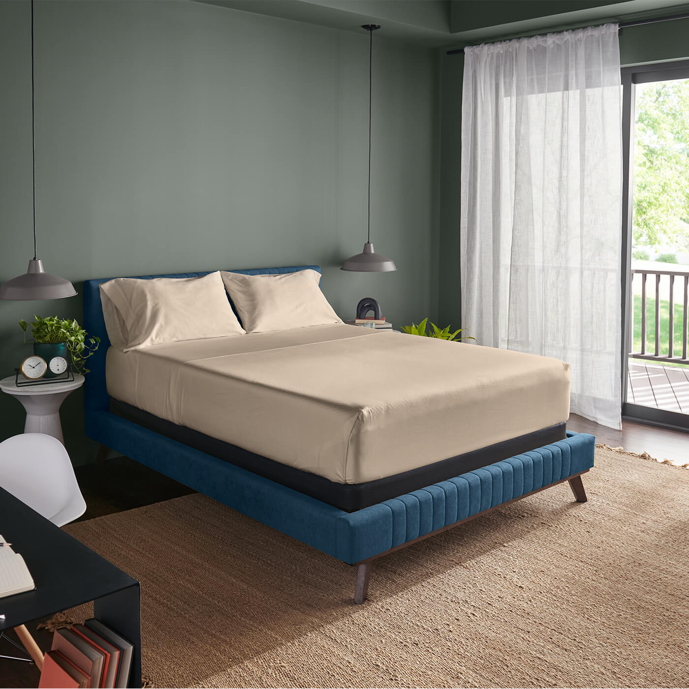 Juego de Sábanas – Luxe Algodón Egipcio Tempur Arena Queen (Sandstone) - Imagen 3